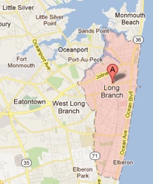 map DWI Lawyer Long Branch