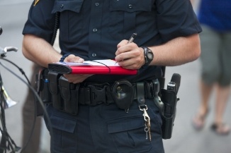 Police Officer Writing a Ticket