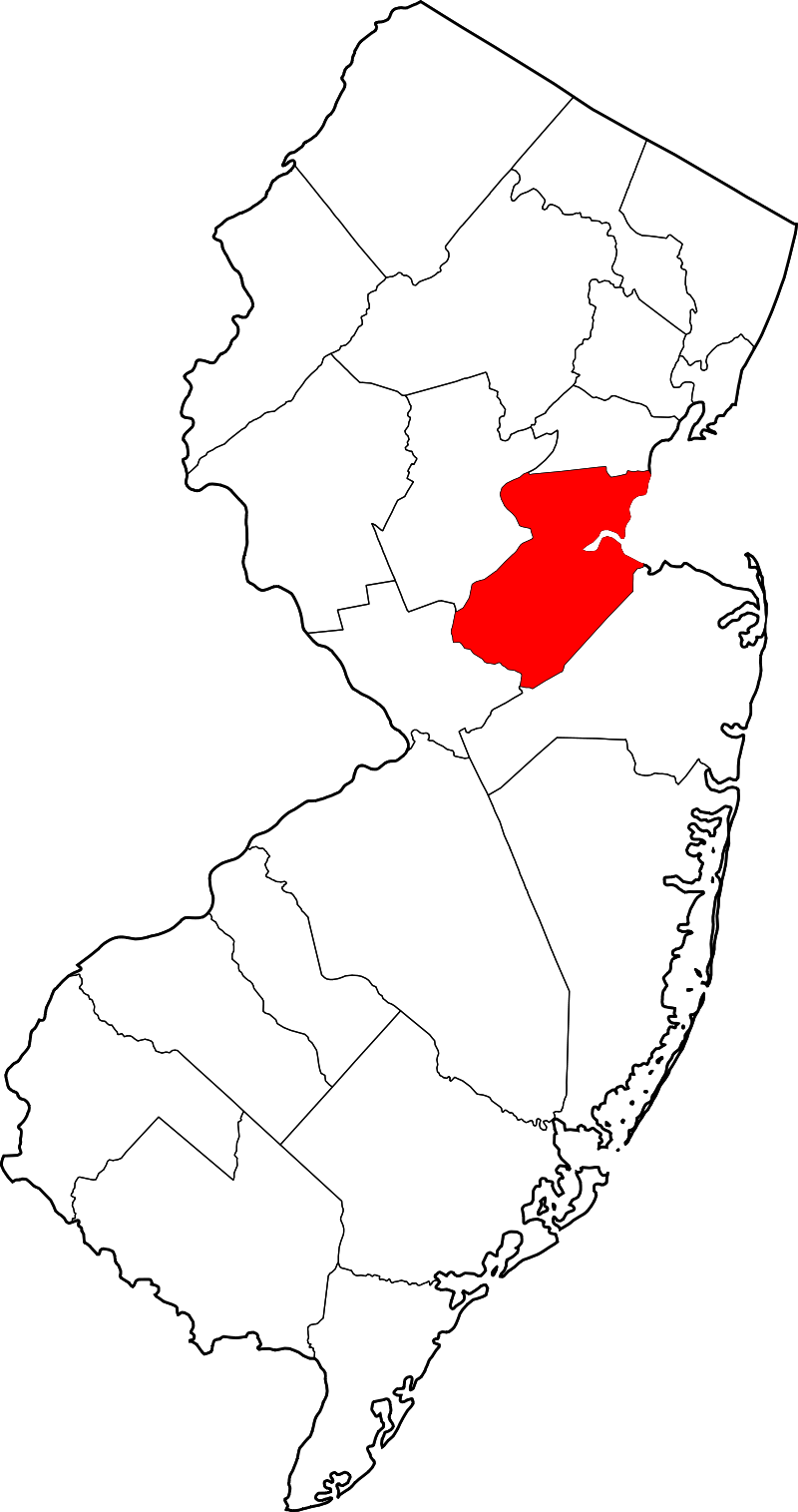 New Jersey Middlesex County Map